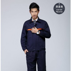 重庆厂服定做2_工作服套装 男士秋冬款长袖 工厂车间 全棉汽修服 耐磨劳保服工服